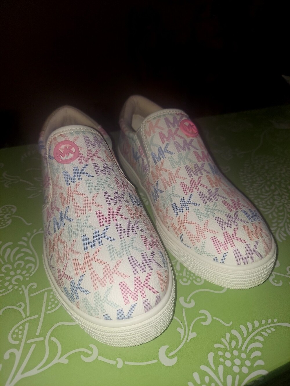 NWOT Michael Kors Pastel Monogram deck shoes